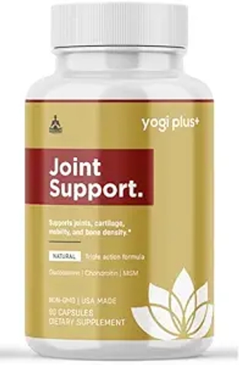 YogiPlus+ Natural Joint Support Supplement for Women and Men | Supports Mobility, Cartilage Repair, and Joint Health | Fast Acting MSM Chondroitin & Glucosamine Nutritional Supplements 90 Capsules