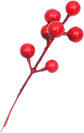 10pcs Faux Branches Red Decor Christmas Ornaments Berry Twig Decoration Christmas Berry Twig Artificial Berry Stem Decorate Decorations Christmas Tree Small Red Fruit