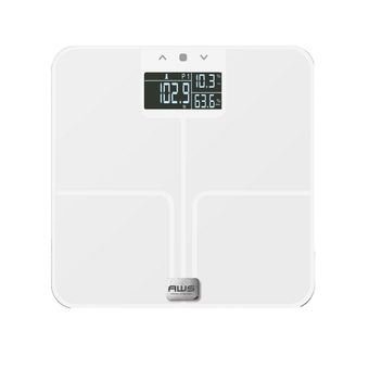 AMERICAN WEIGH SCALES - Achiever 396 Bathroom Scale - 396 LBS - (White)