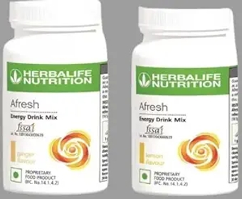 AFRESH ENERGY DRINK COMBO 2 Pcs 50 g, Lemon and Ginger FORMULA 1 Shakemate Shake Mate Afresh Energy Drink Protein Powder Vannila Shake Mango Shake Set Of 2 (2X50 g, Lemon and Ginger)