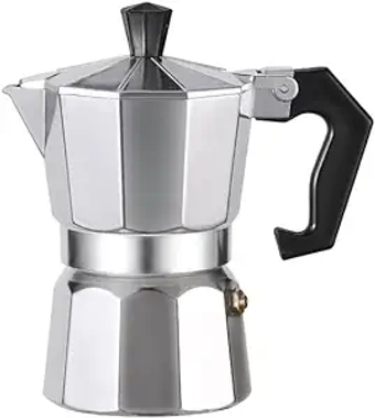 Moka Pot Coffee Pots And Stovetop Espresso Maker,Italian Coffee Maker,Greca Coffee Maker, Cafeteras,Silver (12 Cup)