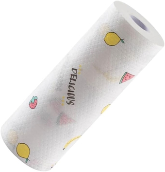 1 Roll Dish Washing Wipe Cloths Oil Wiping Rags Disposable Cleaning Towels Disposable Dish Towel Kitchen Cloths Towels Absorbent Towels Dish Washing Towel Wet and Dry Tissue White