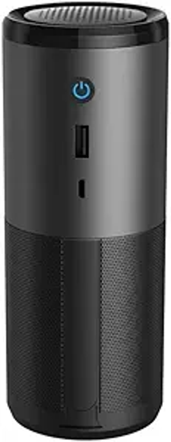 Portable Air Purifier, Car Air Purifier with H13 HEPA Filter for Smoke, Dust and Odor Eliminator, USB Quiet Desktop Small Air Purifier, HEPA Air Purifier for Car Traveling Bedroom Office, Black