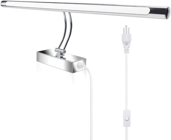 LED Vanity Light - Adjustable Bathroom Mirror Front LED Lamp 24.8 Inch 9W 120V with US Plug Over Mirror Wall Mounted Lamp Stainless for Bathroom Show Room 6000K Daylight White (1-Pack)