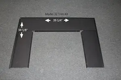 Fireplace | Buck Stove | Standard Trim Kit | Black | for 32 Gas Stove | SKU : PA FP32-BLK