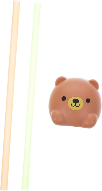 1 Set Animal Sound Effect Straw Toys for Couples Lovely Drinking Straws Couples Toy Coffee Toy Portable Straw Pet Toy Kid Straws Kid Toys Decorate Vocalize Child Plastic