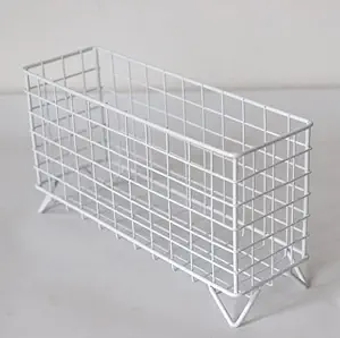 Coffee Pod Holder, Large Capacity Coffee Pod Organizer for K Cup Keuring Espresso Capsule Coffee Creamer, Metal Coffee Pod Storage Basket for Kitchen, Coffee Bar Decor (White, Medium)