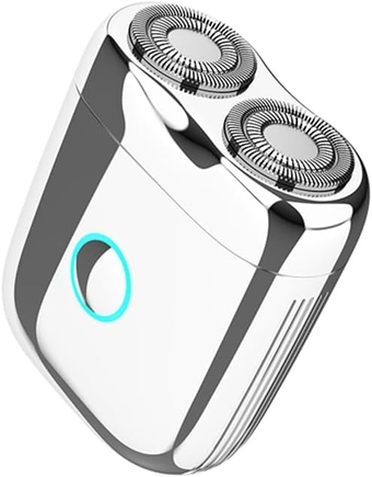 Mini Shaver, Portable Alloy Electric Razor for Men, Cordless Electric Shavers【A Travel Essential】,IPX7 Waterproof,USB-C Rechargeable (Silvery)