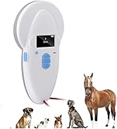 RFID Chip Reader Scanner, 134.2Khz Animal Pet Microchip Recognition Reader for Pet Animal Cat Dog...