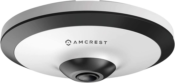 Fisheye IP POE Camera, 360° Panoramic 5-Megapixel POE IP Camera, Fish Eye Security Indoor Camera, 33ft Nightvision, IVS Features and People Counting, MicroSD Recording, IP5M-F1180EW-V2 (White)