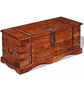 GOLINPEILO Solid Wood Storage Chest Lockable Storage Cabinet Home Organizer Wooden Storage Box fo...