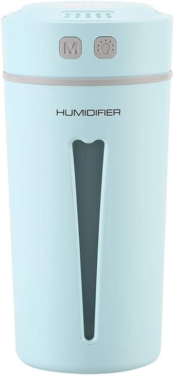Portable USB Mini Humidifier Cool Mist Diffuser With Led Light for Car Travel Office Desktop Bedroom Yoga(Blue)