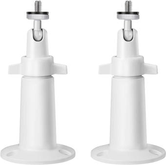 Smart Home Adjustable Indoor/Outdoor Metal Wall Mount (2 Pack) for Ring Stick Up Cam Wired/Battery & Indoor Cam, Arlo Pro/Pro 2/Pro 3/Pro 4/Ultra, Eufy Cam E / 2 / 2C, Wyze Pan v3, White