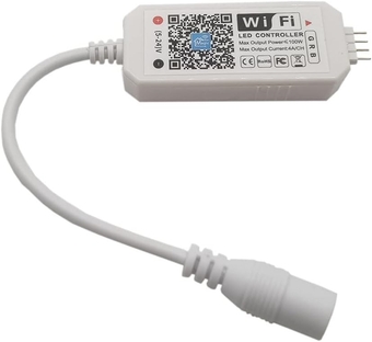 WiFi Wireless LED Smart Controller Alexa Google Home IFTTT Compatible,Working with Android,iOS System, GRB,BGR, RGB LED Strip Lights DC 12V 24V (RGB)