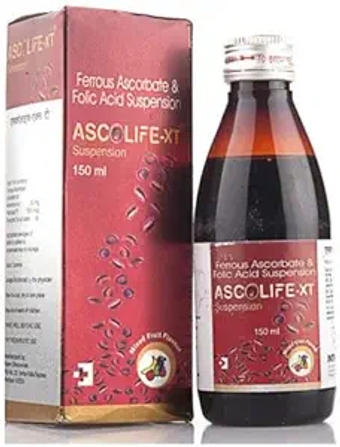ASCO XT TONIC | Ferrous Ascorbate 100mg + Folic Acid 1.5mg | Useful for Anaemia, Menorrhagia, Pregnancy & Lactation, Gener alized Weakness