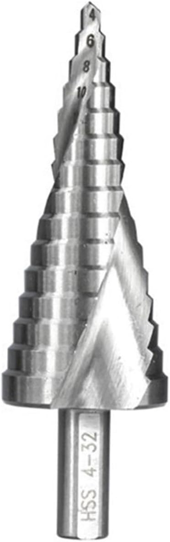 Step Drill bit Step Drill Bit 1pc 6-60mm Spiral Groove HSS Steel Hole Cutter for Wood Metal Drilling Tools Step Cone Drill Hole Saw (Color : 1pc 4-32mm)
