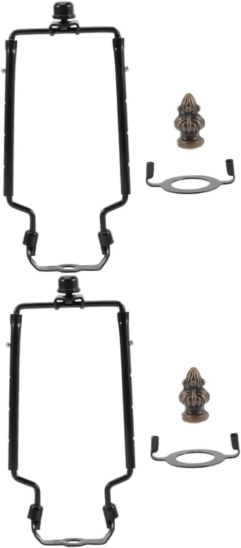 2 Sets Cattle Tripod Table Lamp Harp Holder Lamp Shades for Table Lamps Finials for Lamps Floor Lamp Harp Holder Harp for Table Lamp Gold Lamp Harp Repair Kit Desk Lamp Metal E27