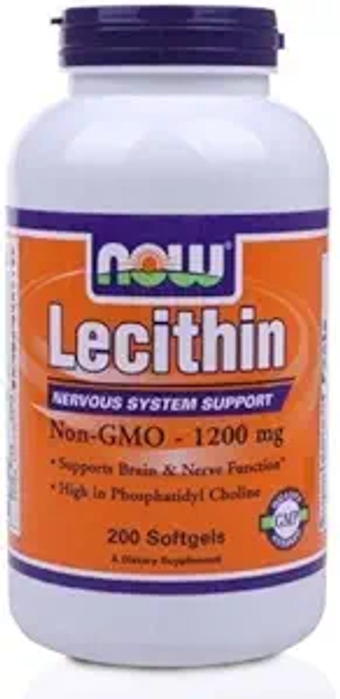 Lecithin 19 Grain 1200mg 200 Gels, NOW
