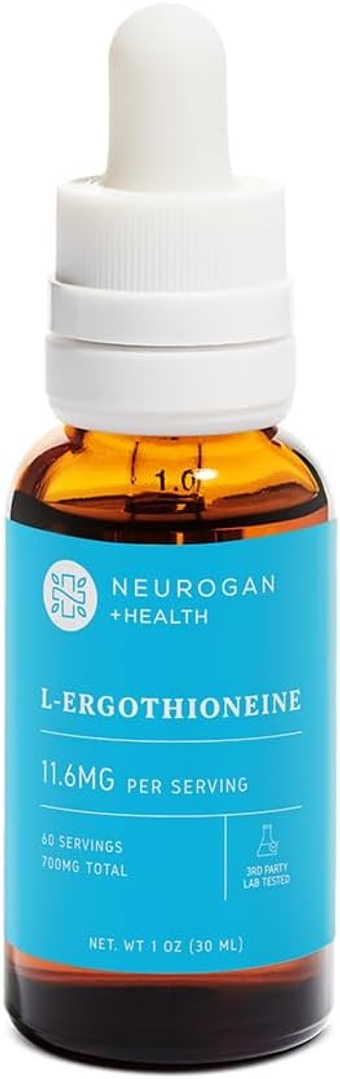 L-Ergothioneine Liquid Supplement - 700 MG 60 Servings (1 OZ) - Antioxidant Support, Healthy Aging & Brain Fuel* - Made in USA