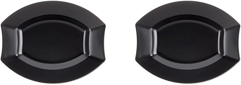 Supplies Fancy Plastic Dinnerware for Wedding/Birthday/All Occasions, Dinner Plates, 20-Count, Black Oval Royalty (Pack of 2)