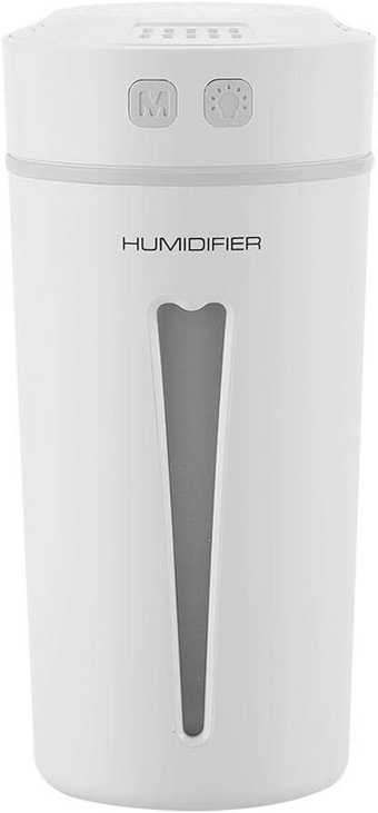 Portable USB Mini Humidifier Cool Mist Ultrasonic Diffuser With Led Light for Car Travel Office Desktop Bedroom Yoga(White)