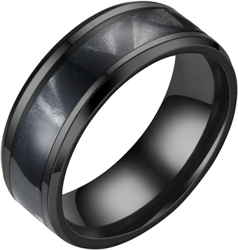 Vintage Stackable Statement Rings for Women Girl Stainless Steel Anxiety Ring for Women Men Size 6 13 Width 8MM 6 Color Exquisite Ring Black Bohemian- Men Y-2k Wedding Band Gifts (Black, 10)