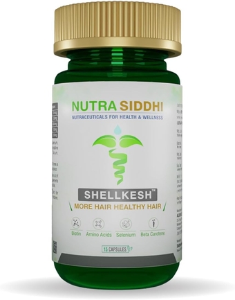 SHELLKESH Hair Vitamins Capsules for Men and Women Supports Hair Growth and Helps Strengthen Your Hair | Contains Biotin, Amino acids, Selenium & Vitamin E 15 Capsules