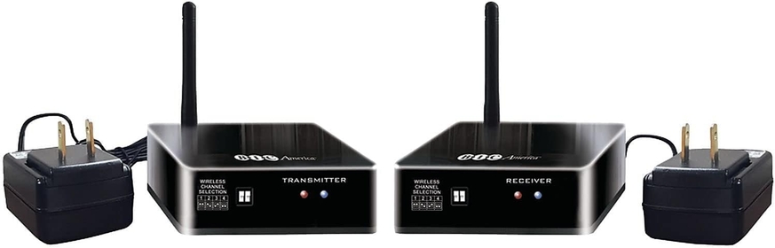 America WTR-Sys Wireless Transmitter/Receiver Kit for Hookup of Wireless Subwoofers and Wireless Powered Speakers, 8.30in. x 8.30in. x 2.20in.