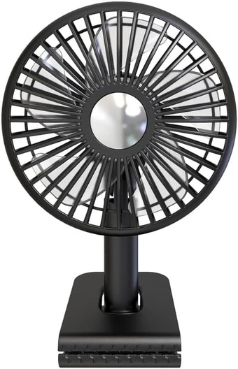 3 Speeds Portable Tent Camping Fan 12V RV Cooling Fan w/Multicolor Gradient Mood Light Sturdy Clip on Clamp Handheld Small Desk Desktop Table Fan for Travel Outdoor/Indoor