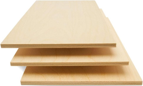 Baltic Birch Plywood, 6 mm 1/4 x 12 x 24 Inch Craft Wood, Box of 25 B/BB Grade Baltic Birch Sheets, Perfect for Laser, CNC Cutting and Wood Burning, by