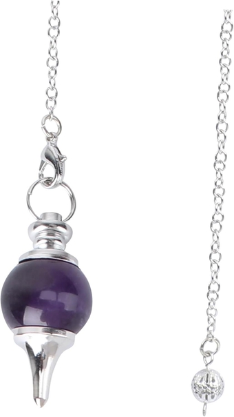 1pc Cone Pendant Car Decoration Amethyst Necklace Stone Decor Divination Pendulum Pendant Healing