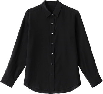 100% Pure Silk Blouses for Women Long Sleeve: Women's Button-Down Elegant Shirts Lapel Luxurious Casual Blouse