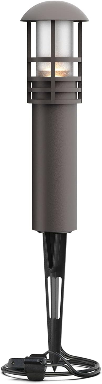 Landscape Lighting Low Voltage Landscape Lights 1PK 3W LED 120 Lumen Outdoor Bollard Pathway Light Warm White 12V AC with Metal Stake Cable Connector 9126-43201-01A