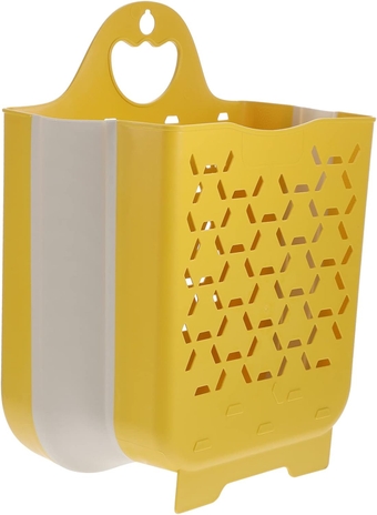 Collapsible Laundry Basket Wall Mounted Basket Red Laundry Basket Collapsible Laundry Baskets Folding Laundry Hamper Bathroom Basket Storage Basket with Handles Wall-Mounted TPE Basket (Color :