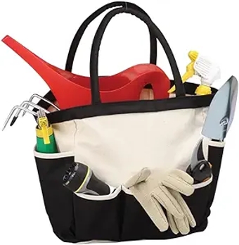 Garden Tool Bag, Garden Tool Storage Bag with Pockets, Heavy Duty Oxford Cloth Reusable Organizer Bag Carrier, Garden Tool it Holder (Tools NOT Included) for Gardener Regular Size Tools