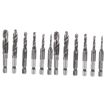 12 Pcs Drill Set Deburring Tool for Metal Drill Pen Drill Bits Deburr Countersink Bit Coated Drill Steel Countersink Bit Hex Impact Driver High Speed Steel Thread Tapping