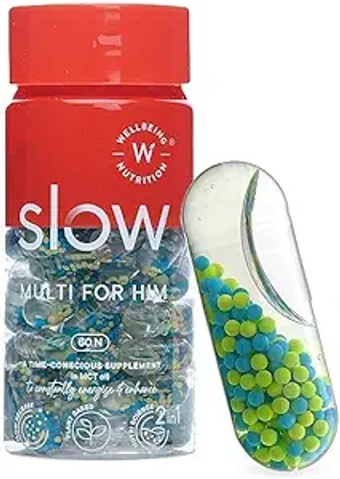 Slow Multivitamin for Men | Plant Based Multivitamin for Energy, Stamina Increased Immunity & Performance | 100% RDA of 22 Essential Vitamins & Minerals (60 Capsules)