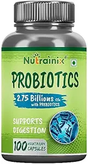 Probiotic Supplement for Men and Women, with 2.75 Billion CFU with Prebiotics Improves Digestion & Immunity | Probiotics Capsules for Gut Support, Detox & Cleanse - 100 Probiotic Capsules