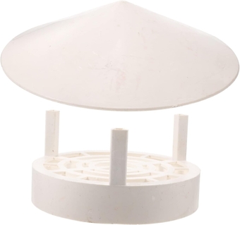 Pipe Rain Cap Chimney Cap Replacement Roof Vent Caps Roofs Rain Hat Wood Stove Chimney Kit Stove Pipe Parts Chimney Protector Cover PVC Rainproof White Chimney Hood