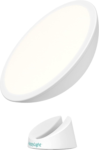 ® HappyLight® Halo - Cordless LED Light Therapy Lamp with a 360° Magnetic Base & Rechargeable Battery for Portable, UV-Free, Full Spectrum 10,000 LUX Light with Adjustable Brightness and Color