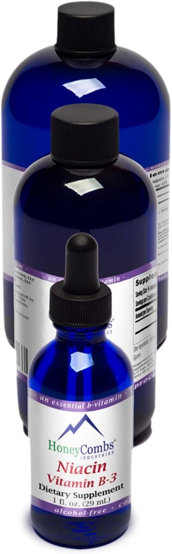 Vitamin B3 (Niacin) Drops – Vitamin B Liquid Drops to Support Circulation & Immune System – Liquid Vitamin Niacin Drops – Alcohol-Free, Non-GMO Niacin Dietary Supplement (16 Oz)