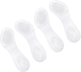 2 Pairs Insole High Heel Inserts for Women Silicone Heel Cushion High Heel Foot Pads Silicone High Heel Cushion High Heel Cushions Clear Jel Miss High Heels Massage Shoes White Gel