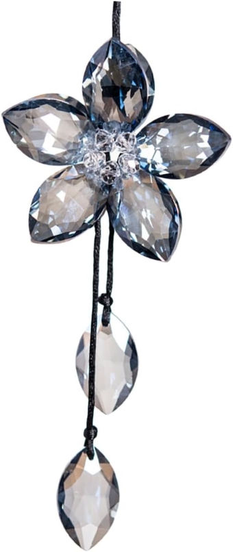 1pc Crystal Flower Suncatcher Flower Crystal Prism Rearview Mirror Hanging Accessories Chandelier Pendant Car Charms for Rear View Mirror Crystal Car Charm Heart-Shaped Ornaments