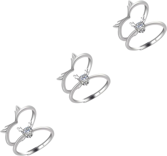 3 Pairs Antlers Couple Rings Womans Rings Promise Rings for Couples Mens Rings Women's Rings Men’s Rings Ring for Men Ring Bands for Women Men Rings Jewelry Miss Copper Romantic