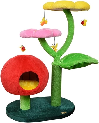 WALNUTA Mushroom Cats Nest Flower Cats Climbing Frame Cats Nest Cat Tree Two-in-one Sisal Pillar Cats Grinding Claw Flower Cats Paradise