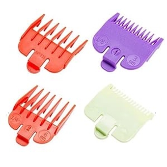 Professional Hair Clipper Guards Cutting Guides Compatible with Most Wahl Clipper (4 Pack)