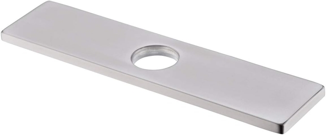 10-Inch Sink Plate Hole Cover Deck Plate Escutcheon, Kitchen Sink Cover Plate, Stainless Steel Faucet Sink Hole Cover, Vessel Square Cover Plate, Brushed Nickel Faucet Cover, 66239BL