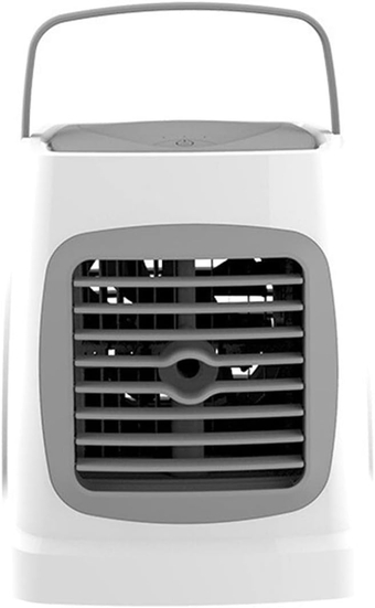 Portable Air Conditioner, USB Charging Evaporative Air Cooler in 3 Speeds, Mini Personal Air Conditioner Fan & Humidifier with LED lights for Home Office Bedroom (Gray)