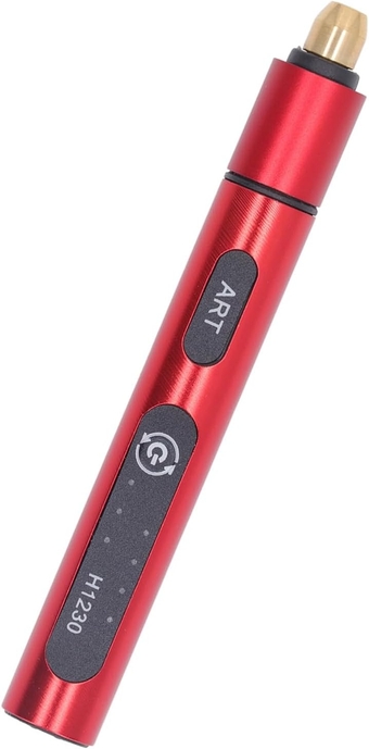 5000-18000RPM Auto Shut Off Cordless Engraving Tool Electric Grinding Pen for Carving (Red)