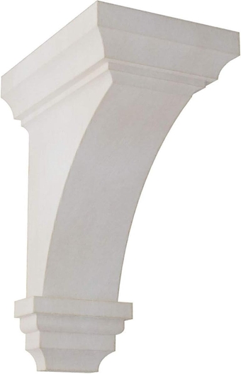 CORWD04X04X08JEWH Small Jefferson Wood Vintage Decor Corbel, 4"W x 4 3/4"D x 8"H, Chalk Dust White
